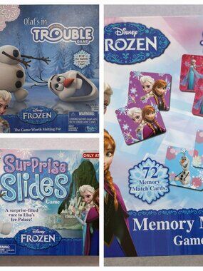 Disney Frozen Boardgame Bundle 3 Included